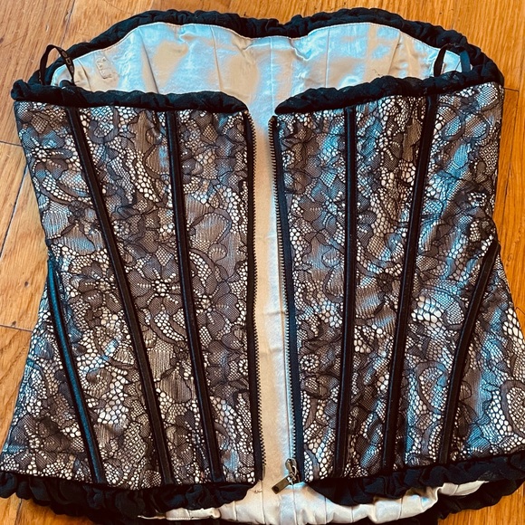 BEBE Bustier Black dentelle - Picture 2 of 8